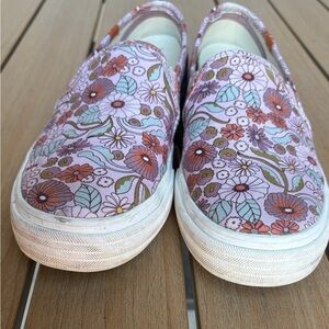 Keds Lavender Floral Slip-On Sneakers